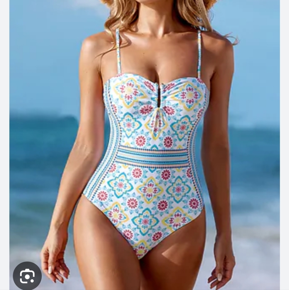 Floral One-Piece Swimsuit Cupshe, Small